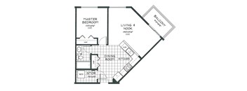 1 bed, 1 bath, modern apartments with balcony access
