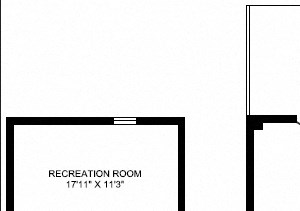 Three bedroom, one bathroom apartment layout at Creekside Townhomes in Oshawa, ON