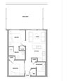 Two bedroom, two bathroom apartment layout at Lynn Creek Apartments in North Vancouver, BC