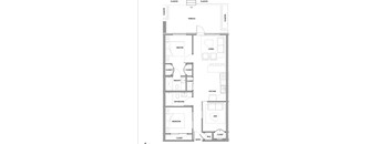 Two bedroom, two bathroom apartment layout at Lynn Creek Apartments in North Vancouver, BC