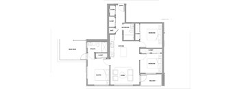 Three bedroom, two bathroom apartment layout at Lynn Creek Apartments in North Vancouver, BC