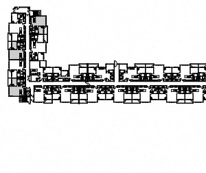 One bedroom, one bathroom apartment layout at The Conservatory in Kelowna, BC