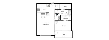 1 Bed 1 Bath - (1820) A