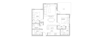 2 Bed 2 Bath - (1820) B