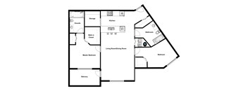 2 Bed 2 Bath - (1820) E