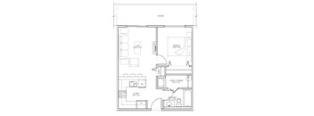 1 Bed 1 Bath - (1820) B