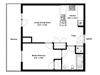 One bedroom, one bathroom at Trio On Belmont in Kitchener, ON