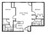 Two bedroom, two bathroom at Trio On Belmont in Kitchener, ON