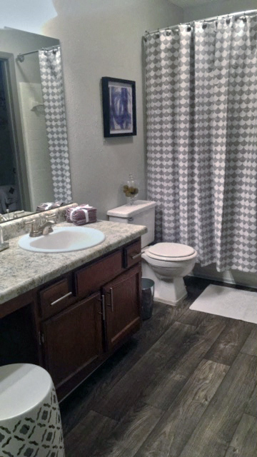 a bathroom with a toilet and a sink and a shower