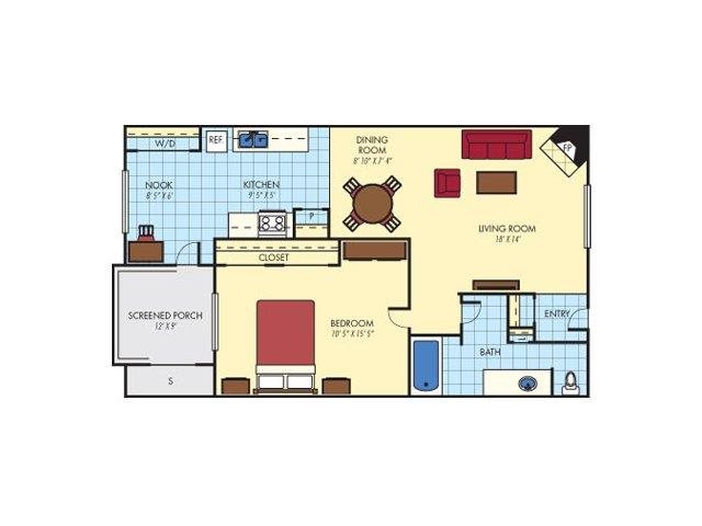 One Bedroom One Bathroom One Bedroom One Bathroom