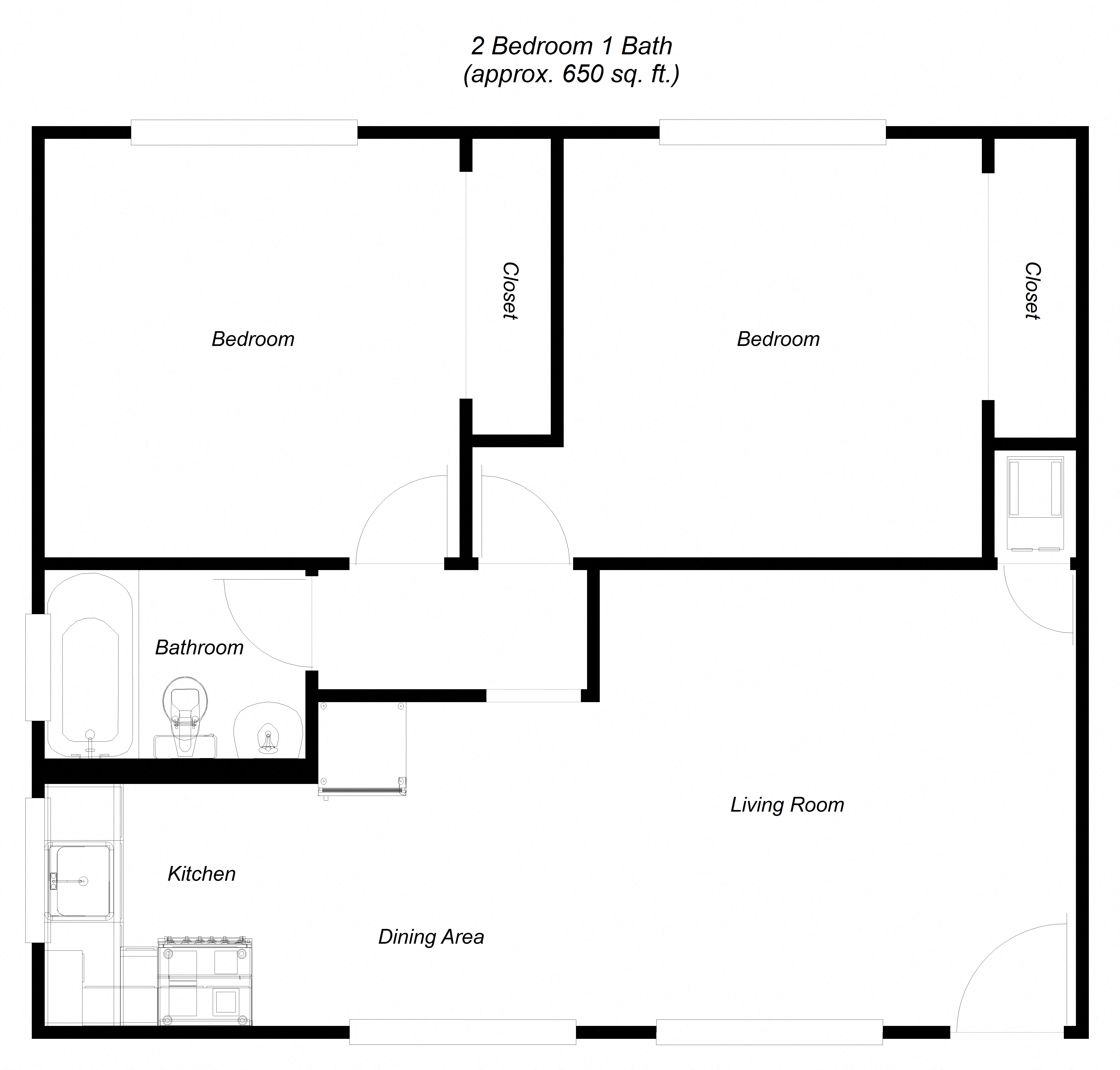 Floor Plans of Del Prado I Apartments in Sunnyvale, CA