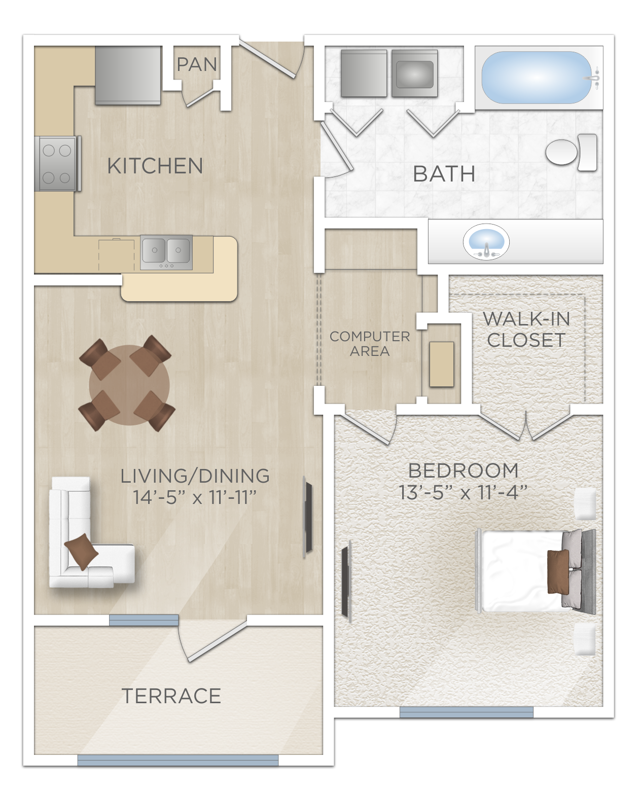 One Bedroom Apartment in Northwest Houston, TX