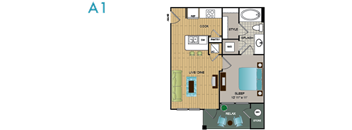 1 Bed | 1 Bath | 518sqft | Lakewood Flats Apartments