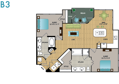 2 Bed | 2 Bath | Lakewood Flats Apartments
