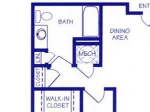 The Rapids II Floorplan The Rapids II two bedroom two bathroom Floorplan at The Northbrook Apartment Homes