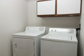 Full-size washer and dryer included