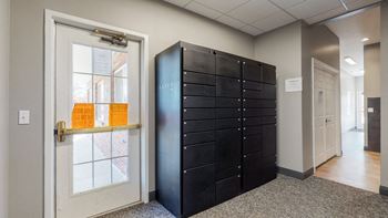 Package lockers in clubhouse for convenience and security