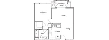 Bidwell Park 1 Bed 1 Bath 633 SF