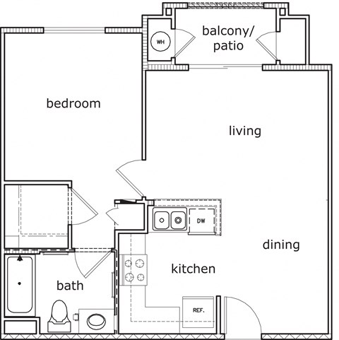 Bidwell Park 1 Bed 1 Bath 633 SF