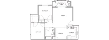 Bidwell Park 2 Bed 1 Bath 814 SF