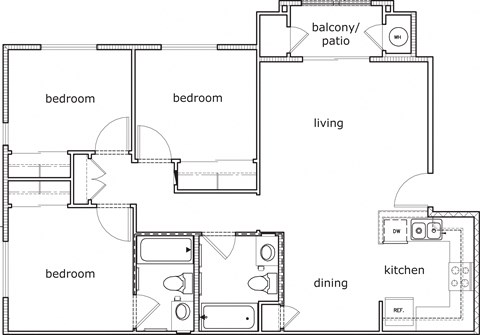Bidwell Park 3 Bed 2 Bath 1016 SF