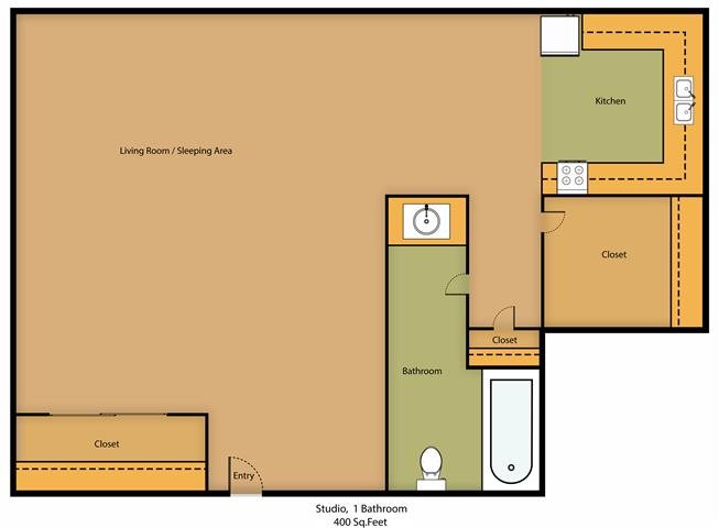 Studio Floor Plan 1
