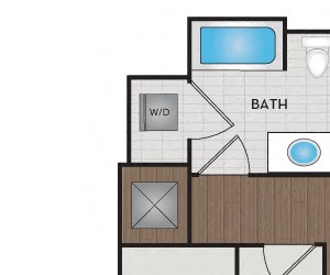 11F3 The Residence Buckhead Apartments - 11F3 Floor Plan - Atlanta, GA