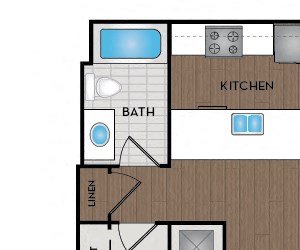 22F0 The Residence Buckhead Apartments - 22F0 Floor Plan - Atlanta, GA