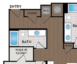 22F4 The Residence Buckhead Apartments - 22F4 Floor Plan - Atlanta, GA