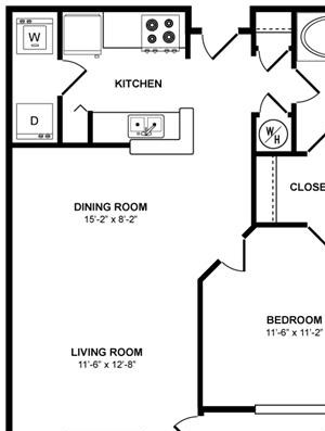 The Woodward Floor Plan The Woodward Floor Plan at The Berkshires at Lenox Park, Georgia, 30319