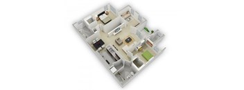 The Dawson Floorplan at Algonquin Square Apartment Homes, Algonquin, IL 60102