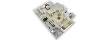 The Henderson Floorplan at Algonquin Square Apartment Homes, Algonquin, IL 60102