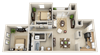 2 bedroom apartment floor plan