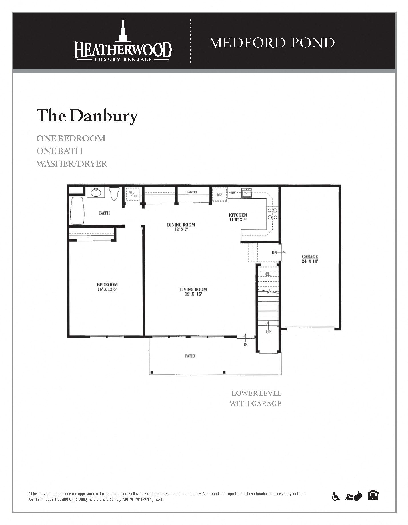 The Danbury w/Garage Floorplan at Medford Pond, Medford, 11763