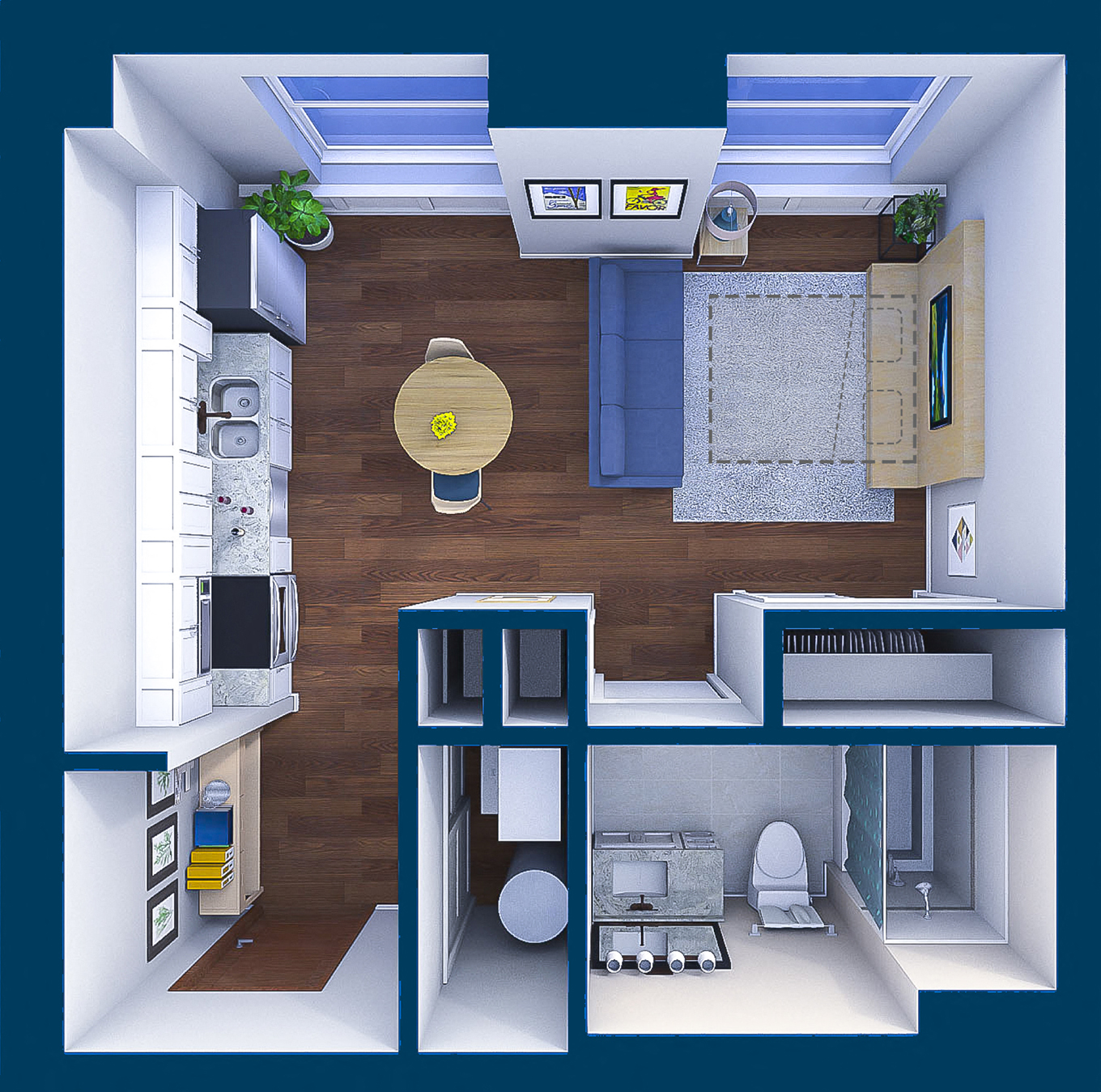 Suite Style 02 Floor Plan  at Residences at Leader, Ohio