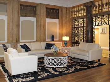 Posh Lounge Area In Clubhouse at Residences at Leader, Cleveland, OH - Photo Gallery 25