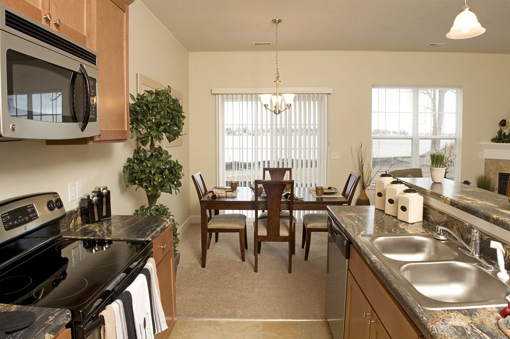 Spacious Kitchen at Long Pond Shores Waterfront Apartments, Rochester, NY