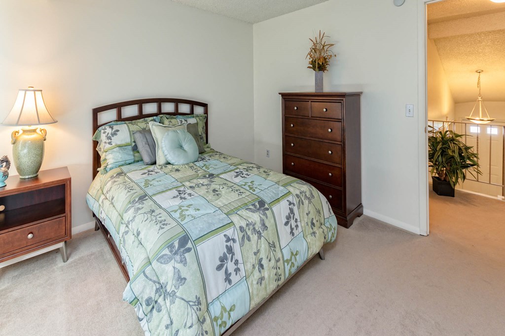 Bright Bedroom at Long Pond Shores Waterfront Apartments, Rochester, NY