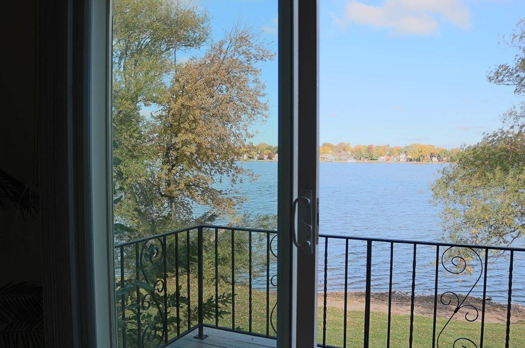 Balcony Overlooking Water at Long Pond Shores Waterfront Apartments, Rochester, NY