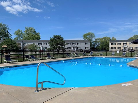 Outdoor Swimming Pool at Long Pond Shores Waterfront Apartments, Rochester, NY