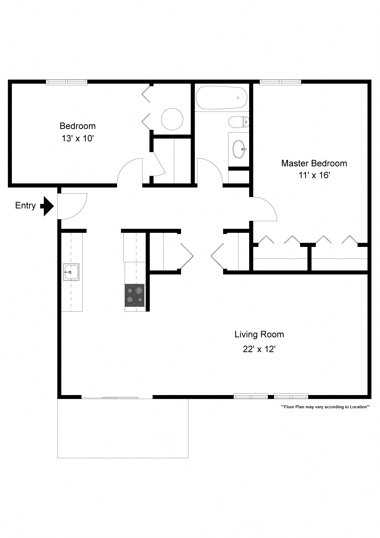 Two Bedroom Apartment at Long Pond Shores Waterfront Apartments, Rochester, NY