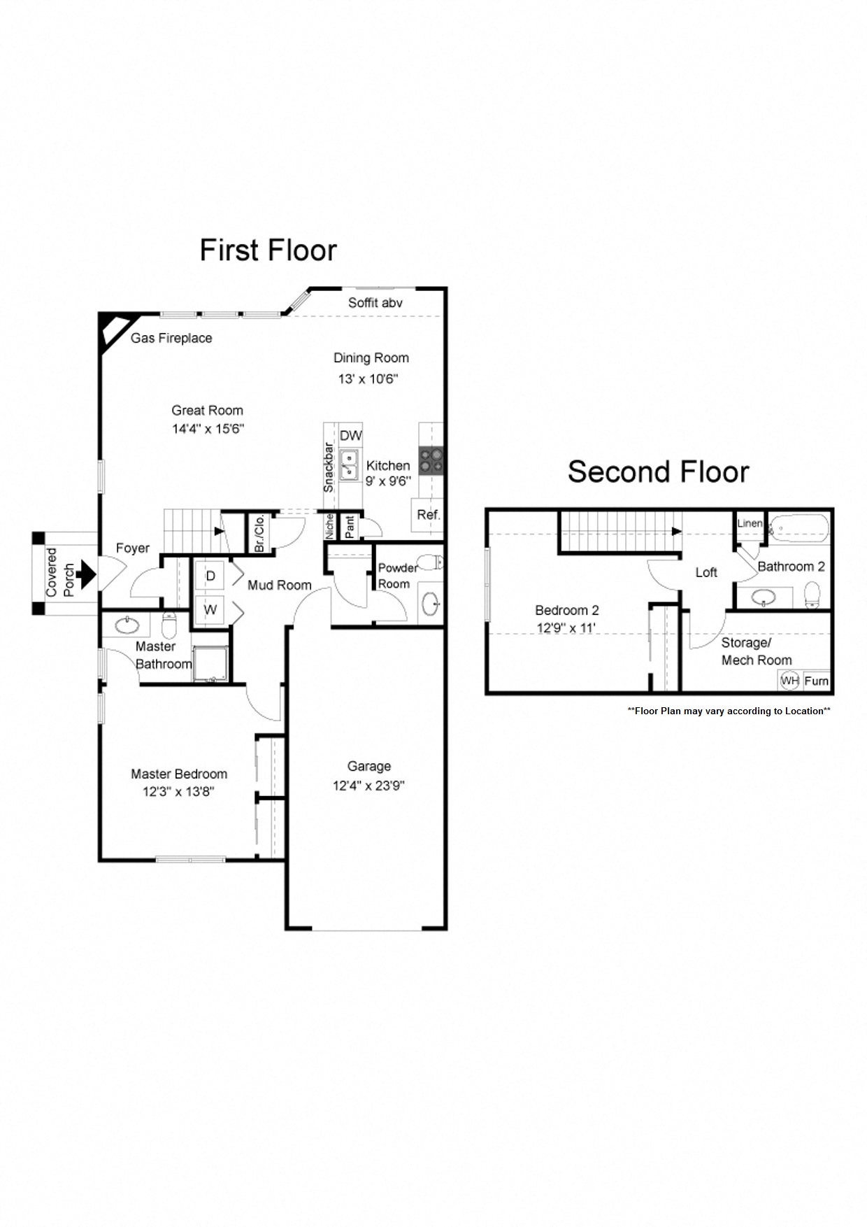Two Bedroom Cape at Long Pond Shores Waterfront Apartments, Rochester, NY