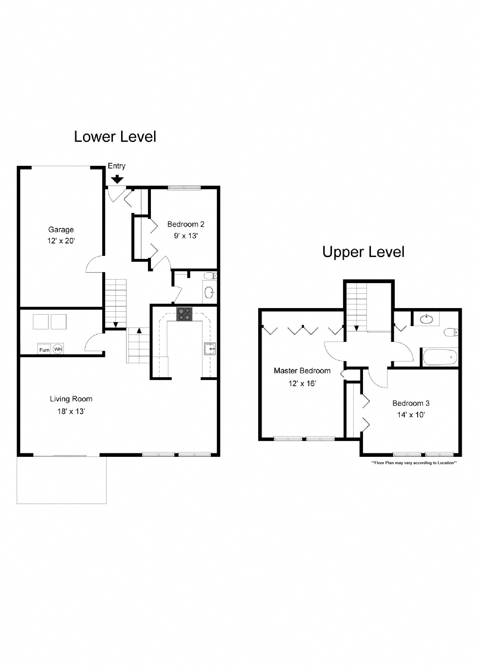 Three Bedroom Townhouse at Long Pond Shores Waterfront Apartments, Rochester, NY