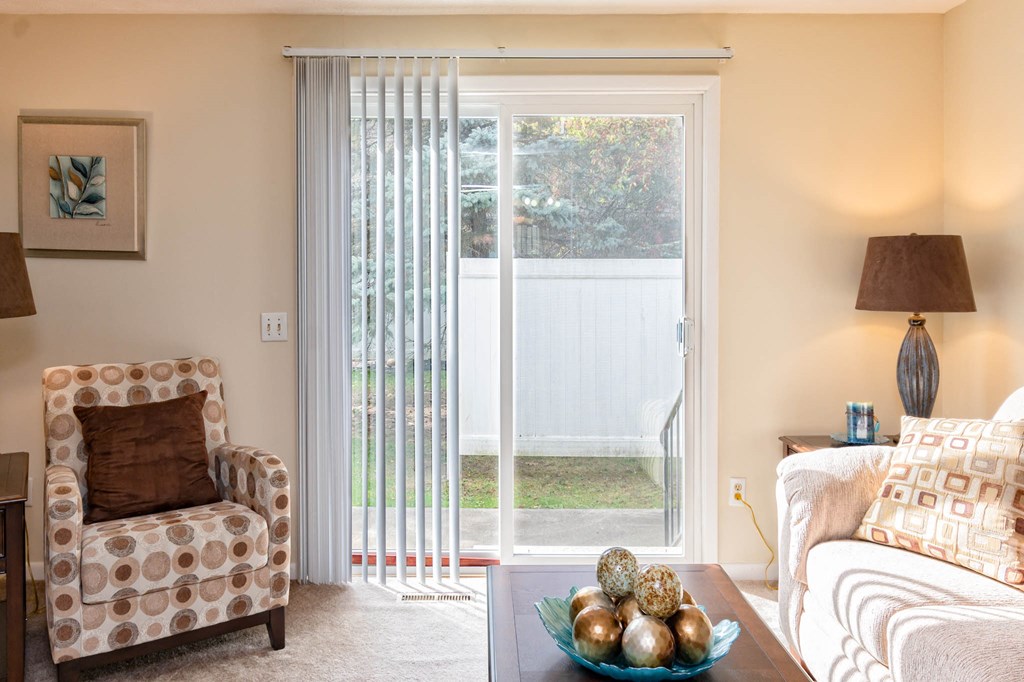 View of Patio at Collett Woods Townhouses, Farmington, NY