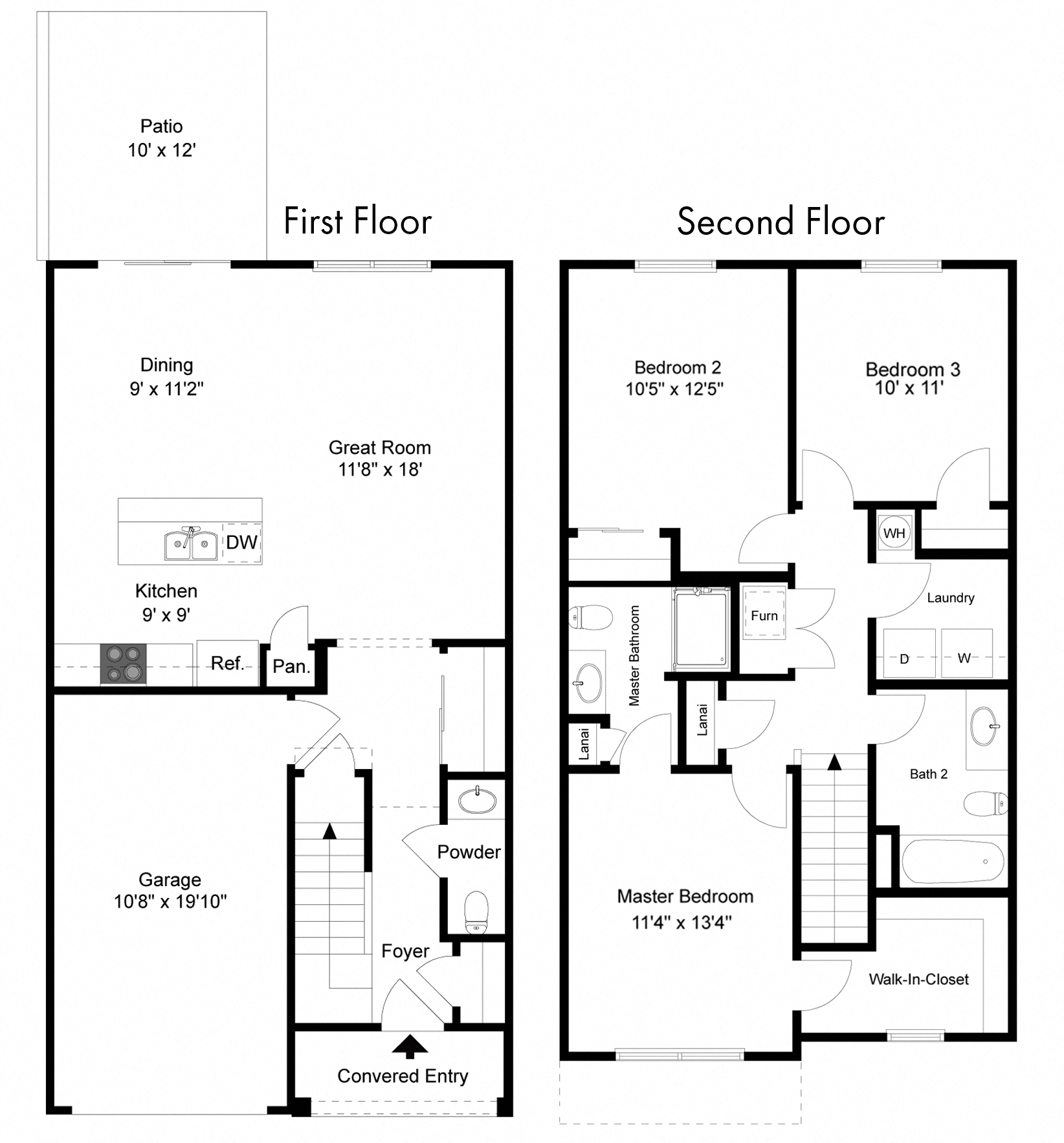 Three Bedroom - Phase II at Collett Woods Townhouses, Farmington