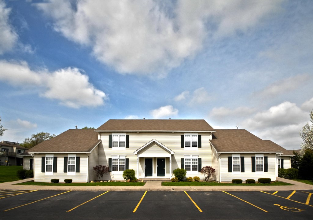Beautiful Building Exterior at Stone Hedge Village Townhouses, Farmington, NY