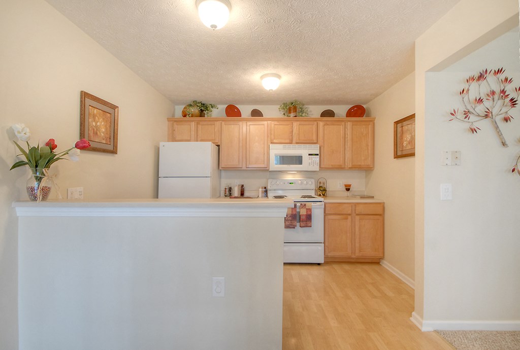 Kitchen and Island at Fetzner Square Apartments & Townhouses, NY