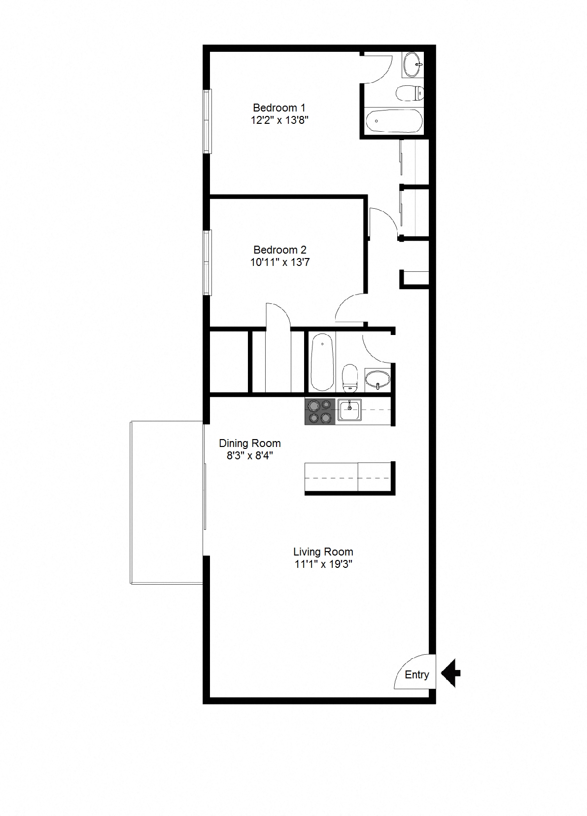 Two Bedroom Apartment at Winton Village Apartments, Rochester, 14623