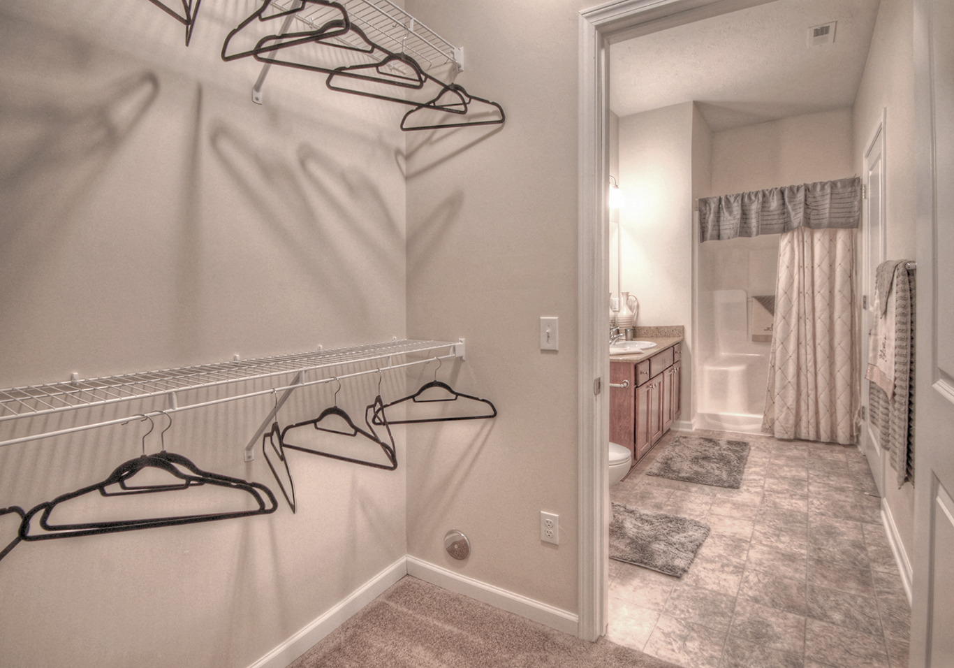 Specious Bathroom and Closet Space at Townhomes at Pleasant Meadows, Lancaster, 14086