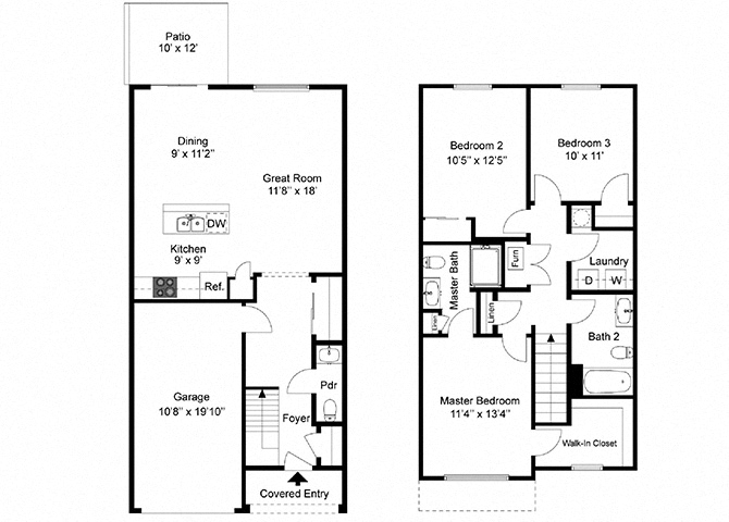 Three Bedroom Townhouse at Townhomes at Pleasant Meadows, Lancaster